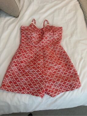 Jack by BB Dakota Red & White Textured Strapless Romper